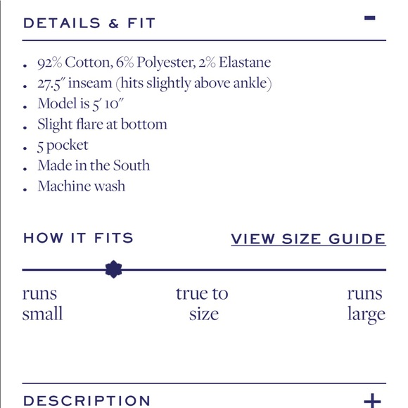 NEW • Draper James • Crop Flare Raw Hem Jeans - Picture 5 of 8